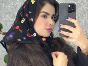 مینی اسکارف توری گل‌دار