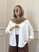 شومیز لینن تک جیب - Image 14