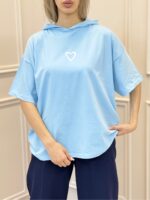 تیشرت کلاه دار قلب - Image 9