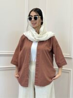 شومیز لینن آستین سه ربع - Image 3