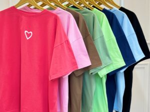 تیشرت یقه گرد قلب