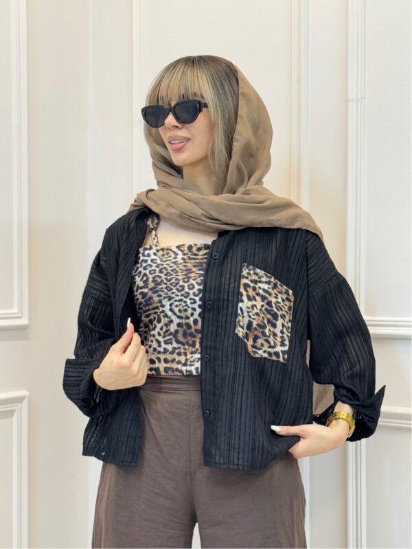 شومیز وکراپ پلنگی - Image 1