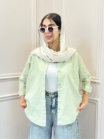 شومیز لینن تک جیب - Image 3