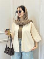 شومیز لینن آستین سه ربع - Image 2
