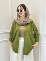 شومیز لینن تک جیب - Image 10