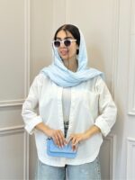 شومیز لینن تک جیب - Image 4