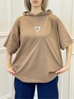 تیشرت کلاه دار قلب - Image 5