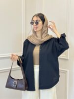 شومیز لینن تک جیب - Image 6