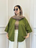 شومیز لینن آستین سه ربع - Image 6