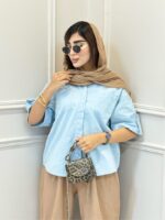 شومیز لینن آستین‌دکمه - Image 4