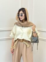 شومیز لینن آستین‌دکمه - Image 5