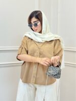 شومیز لینن آستین‌دکمه - Image 7