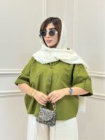 شومیز لینن آستین‌دکمه - Image 9
