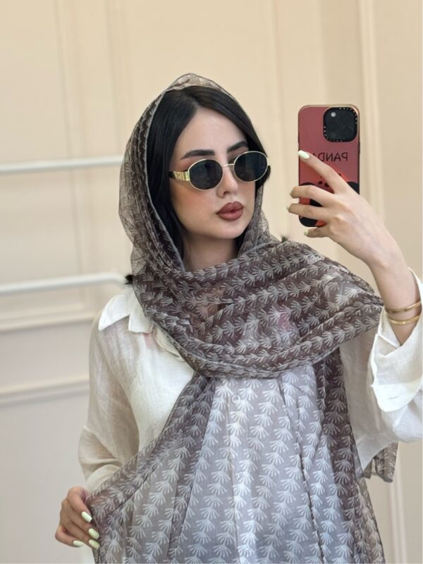 شال‌توری‌طرح دار موکا - Image 8