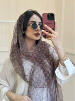 شال‌توری‌طرح دار موکا - Image 6