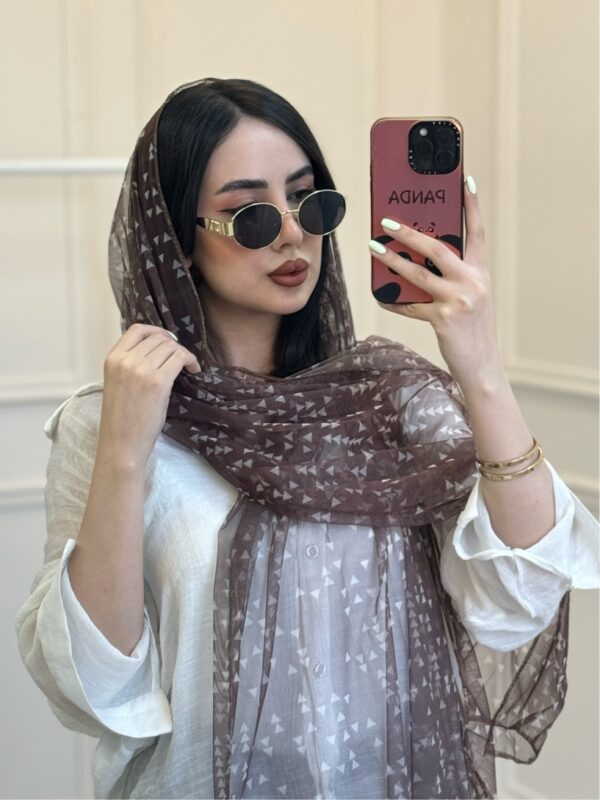 شال‌توری‌طرح دار موکا - Image 10