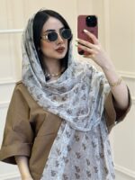 شال‌توری‌طرح دار موکا - Image 4