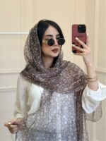 شال‌توری‌طرح دار موکا - Image 2