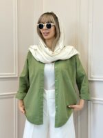 شومیز لینن تک جیب - Image 15