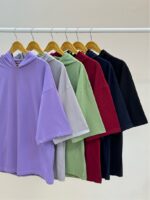 تیشرت کلاهدار ساده - Image 2
